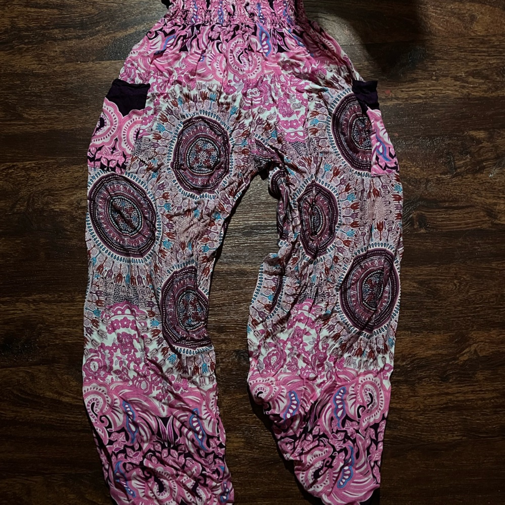 Bohemian Pink and Purple Patterned Pants